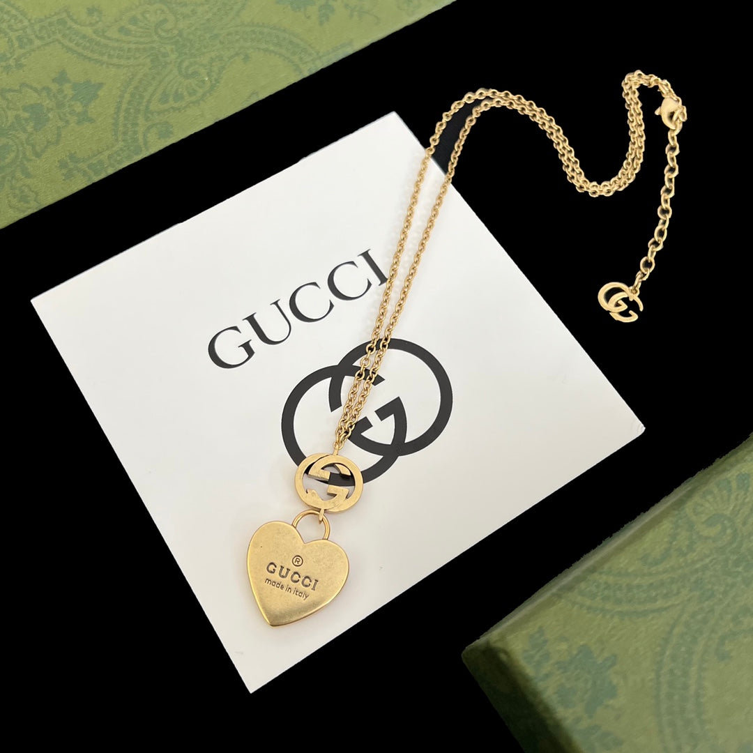 Heart Logo Drop Jewelry Set