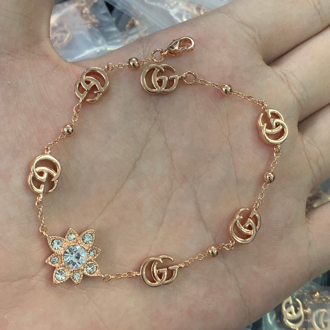 Crystal Snowflake Chain Jewelry Set