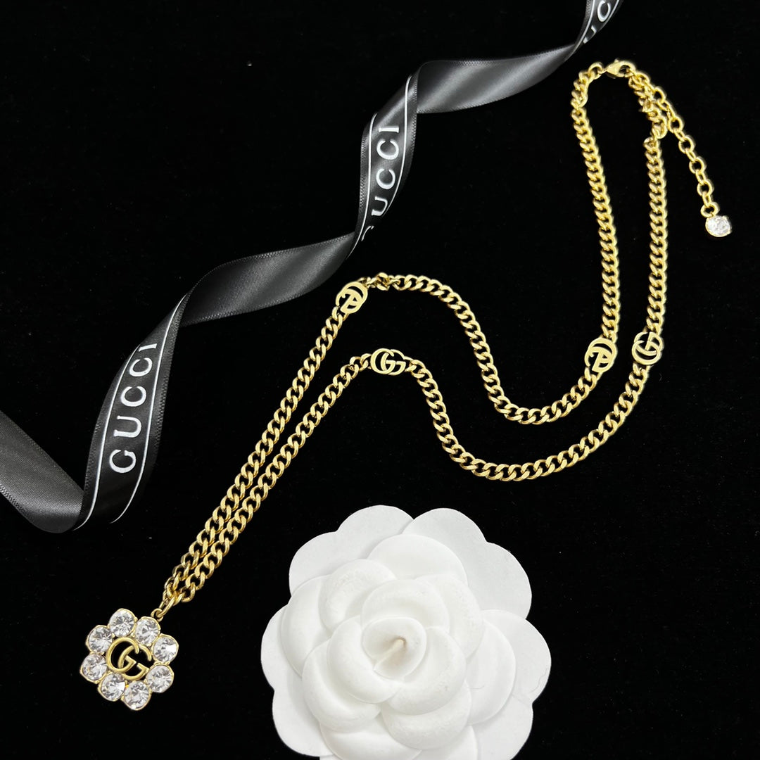 Crystal Flower Logo Jewelry Set