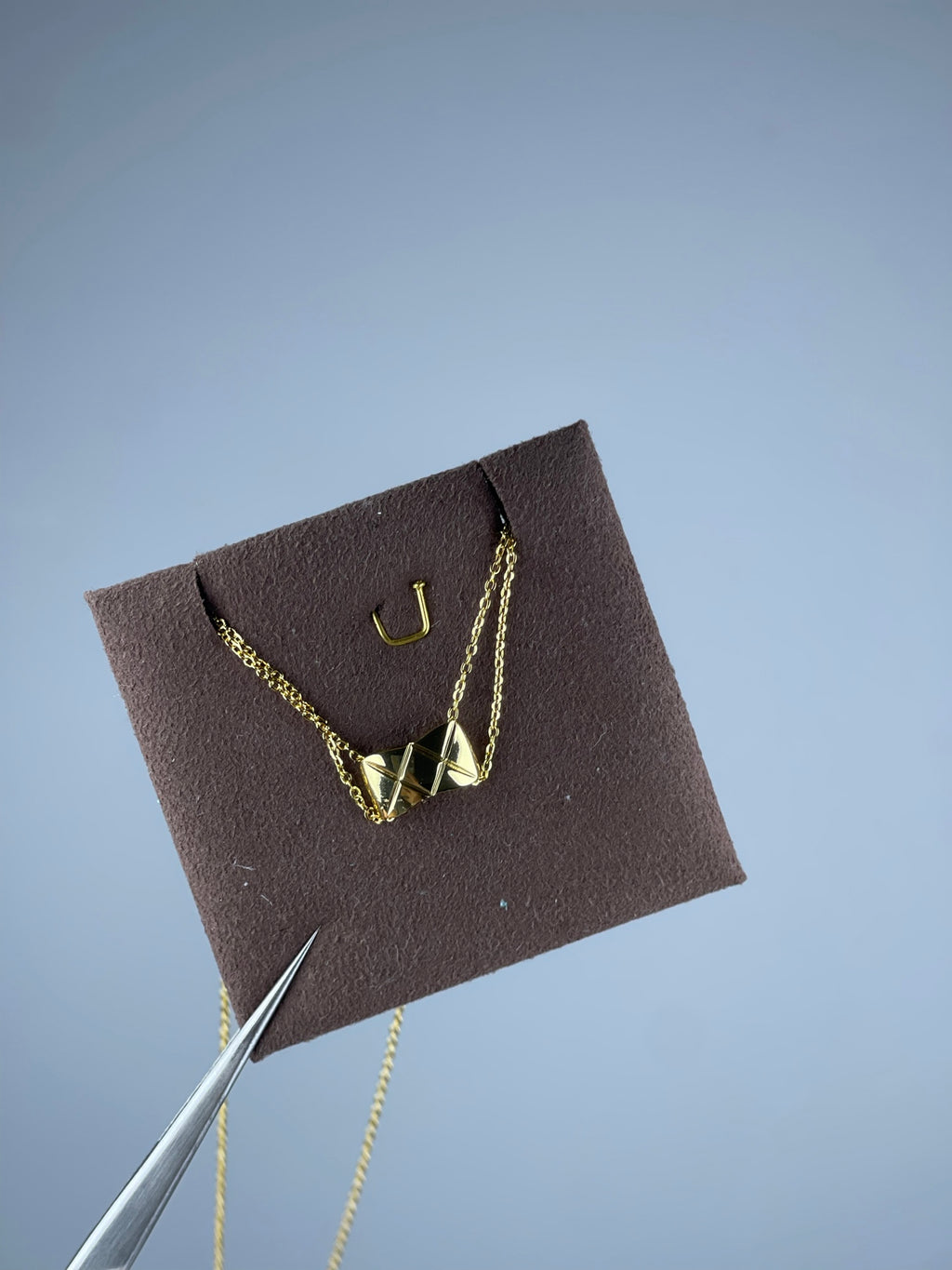 Quilted Mini Bag Pendant Necklace