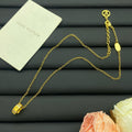 Pavé Crystal Engraved Ring Hoop Pendant Necklace