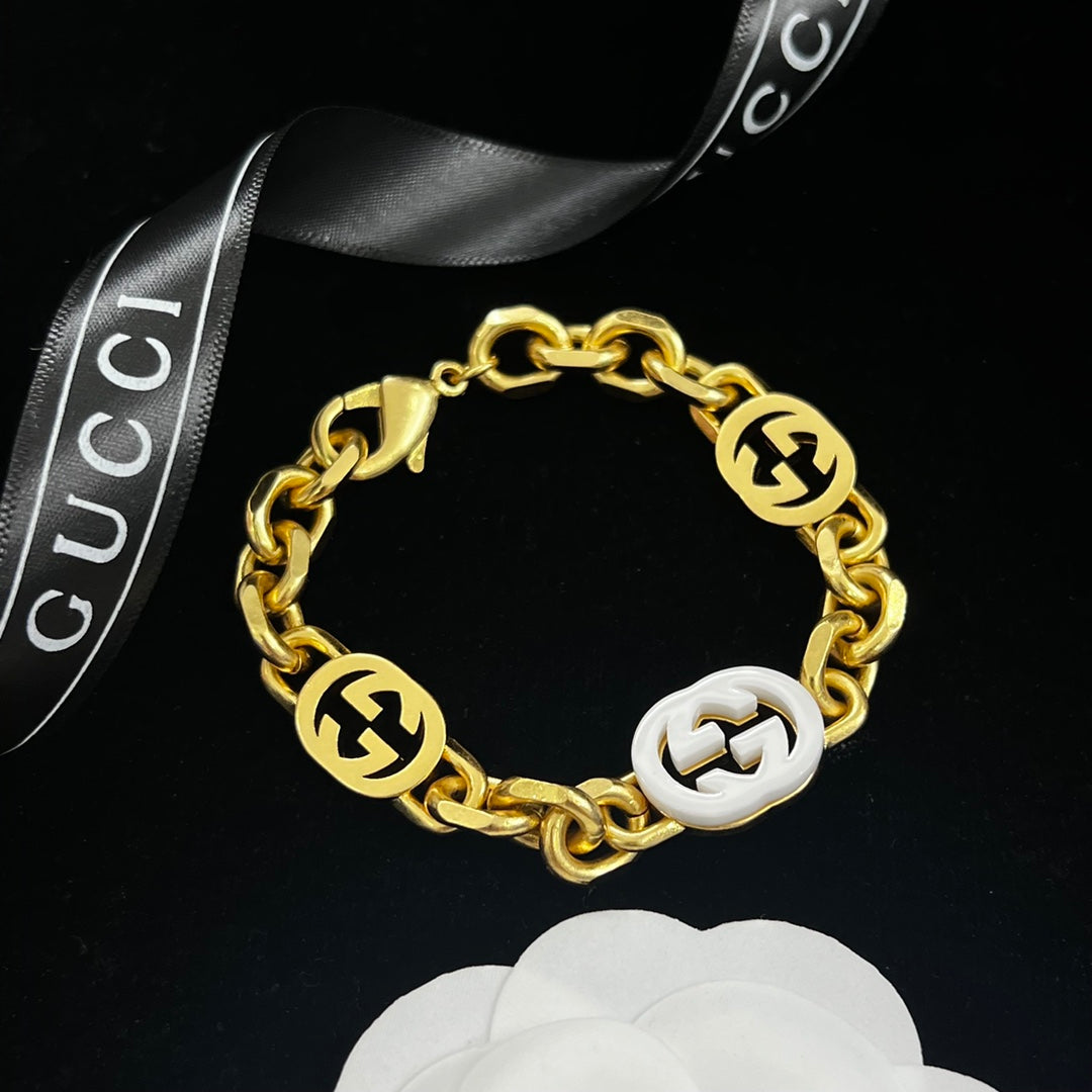 Resin Logo Cuban Chain Jewelry Set