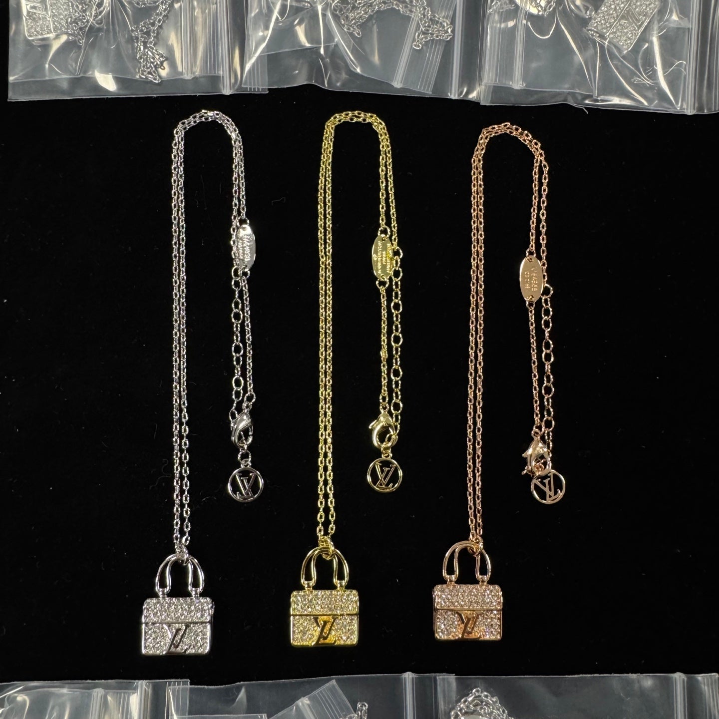 Pavé Minaudière Bag Charm Pendant Necklace