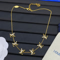 Pavé Crystal Monogram Letter Station Necklace & Bracelet Set