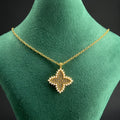 Sparkling Star Flower Crystal Pendant Necklace in Gold / Silver