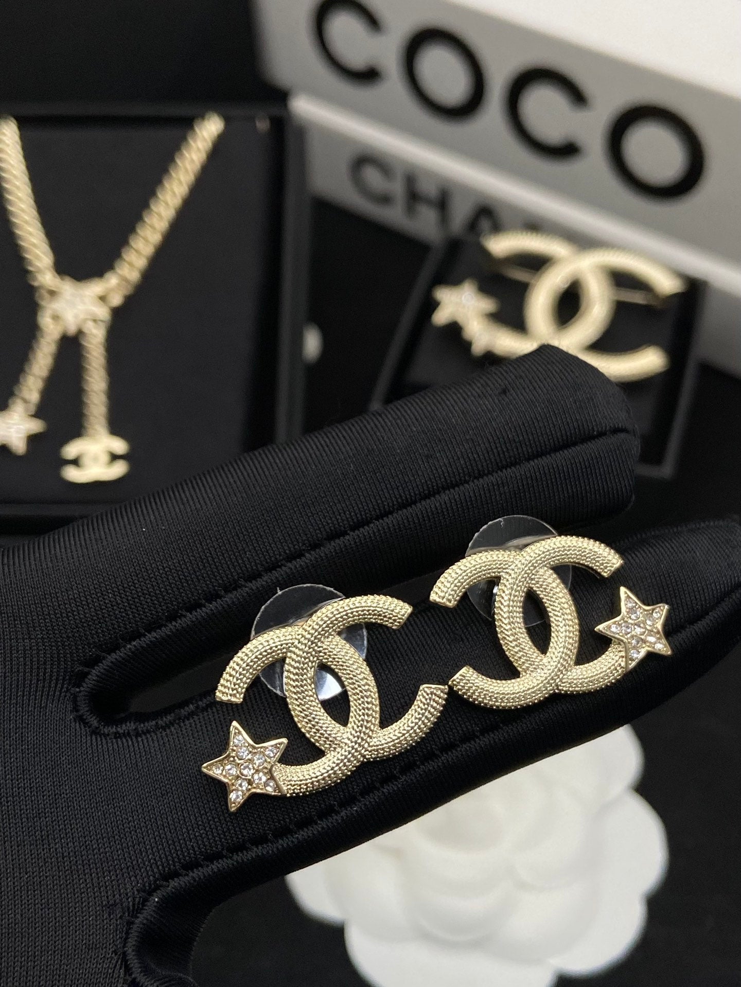 Designer-Inspired CC Star Gold Jewelry Collection Set