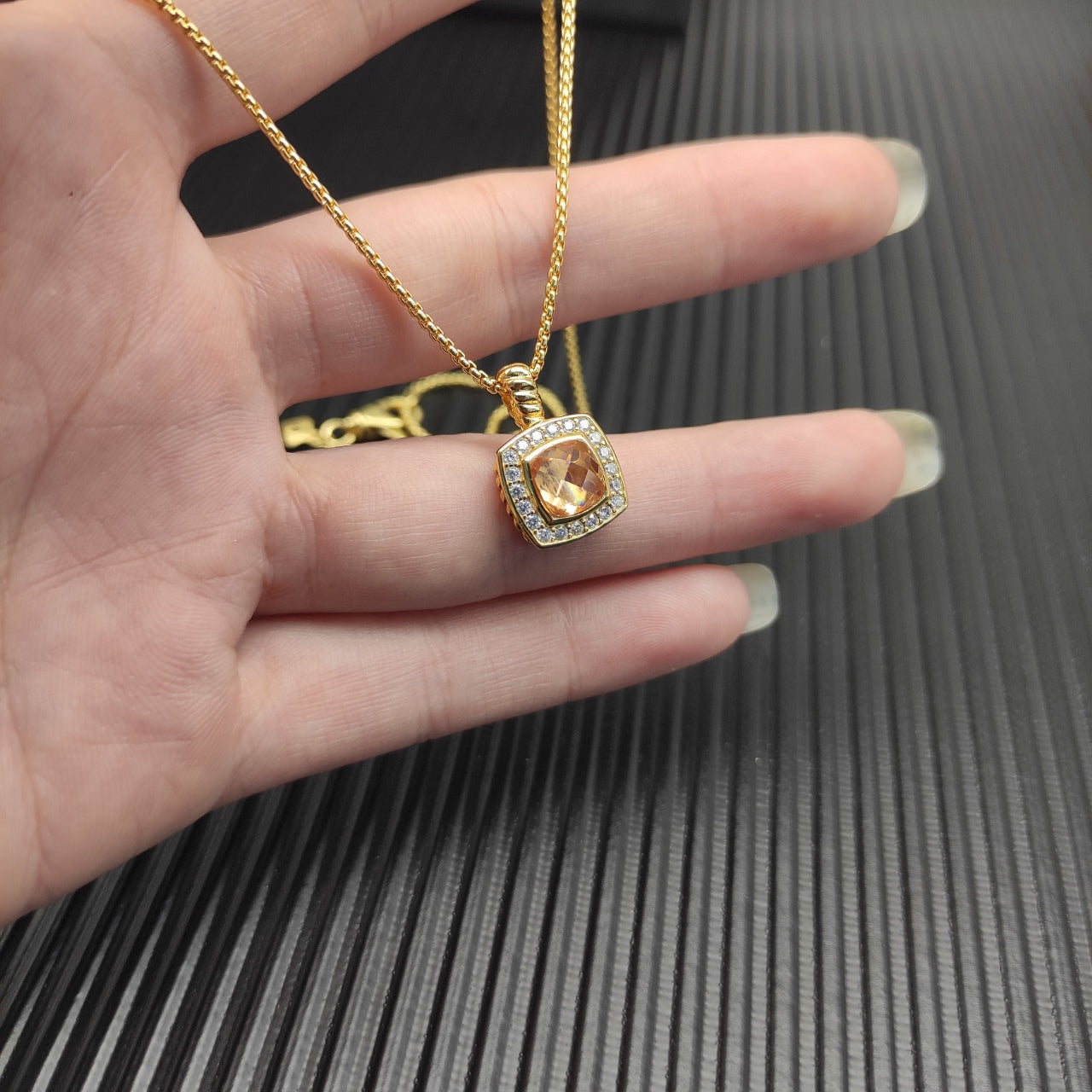 Multi-Color Cushion Stone Pavé Set