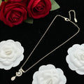 Crystal Number '5' Teardrop Pendant Necklace & Stud Earring Set