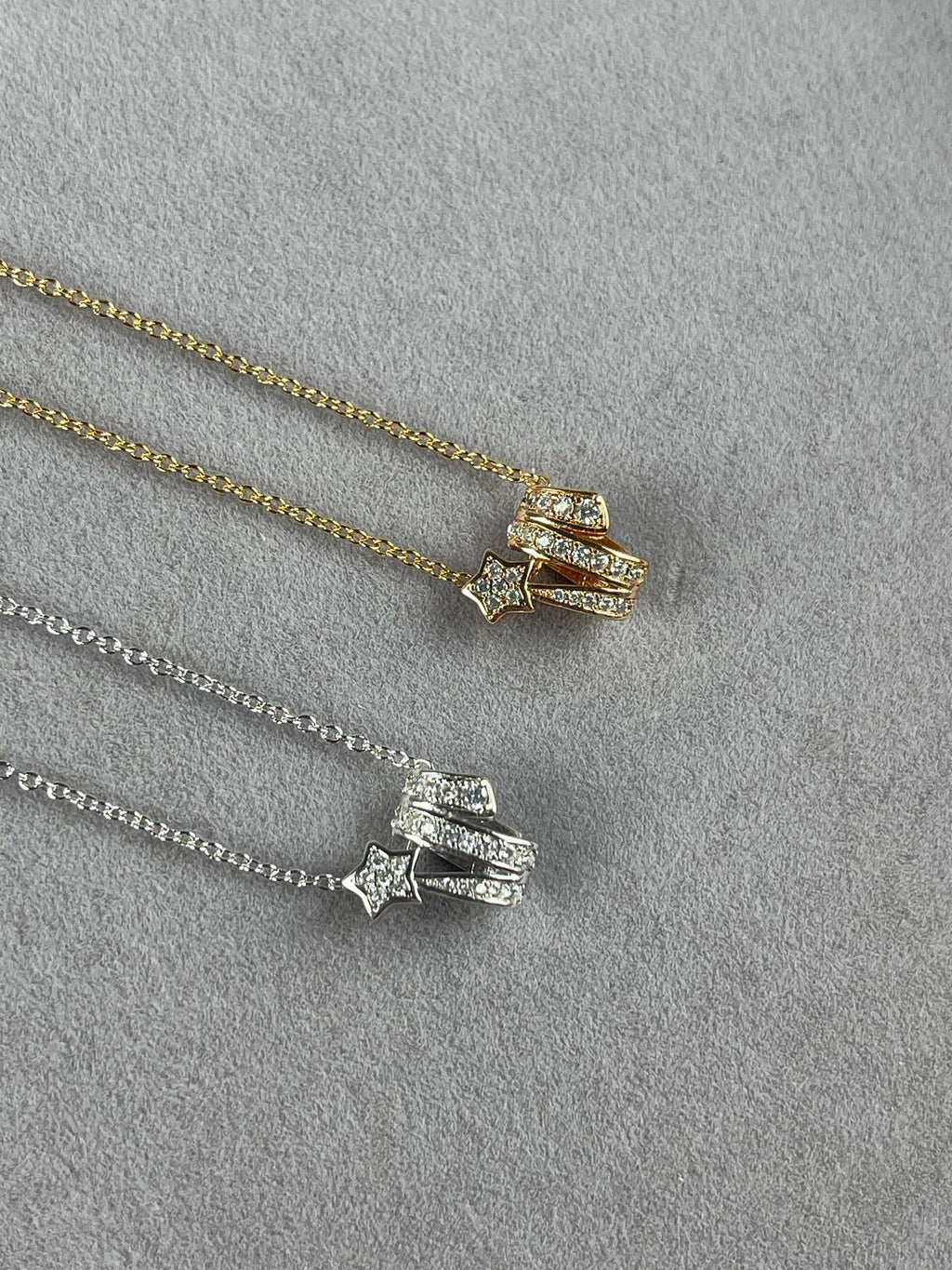 Shooting Star Pavé Crystal Pendant Necklace