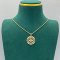 Pavé Double Halo Floral Pendant Necklace