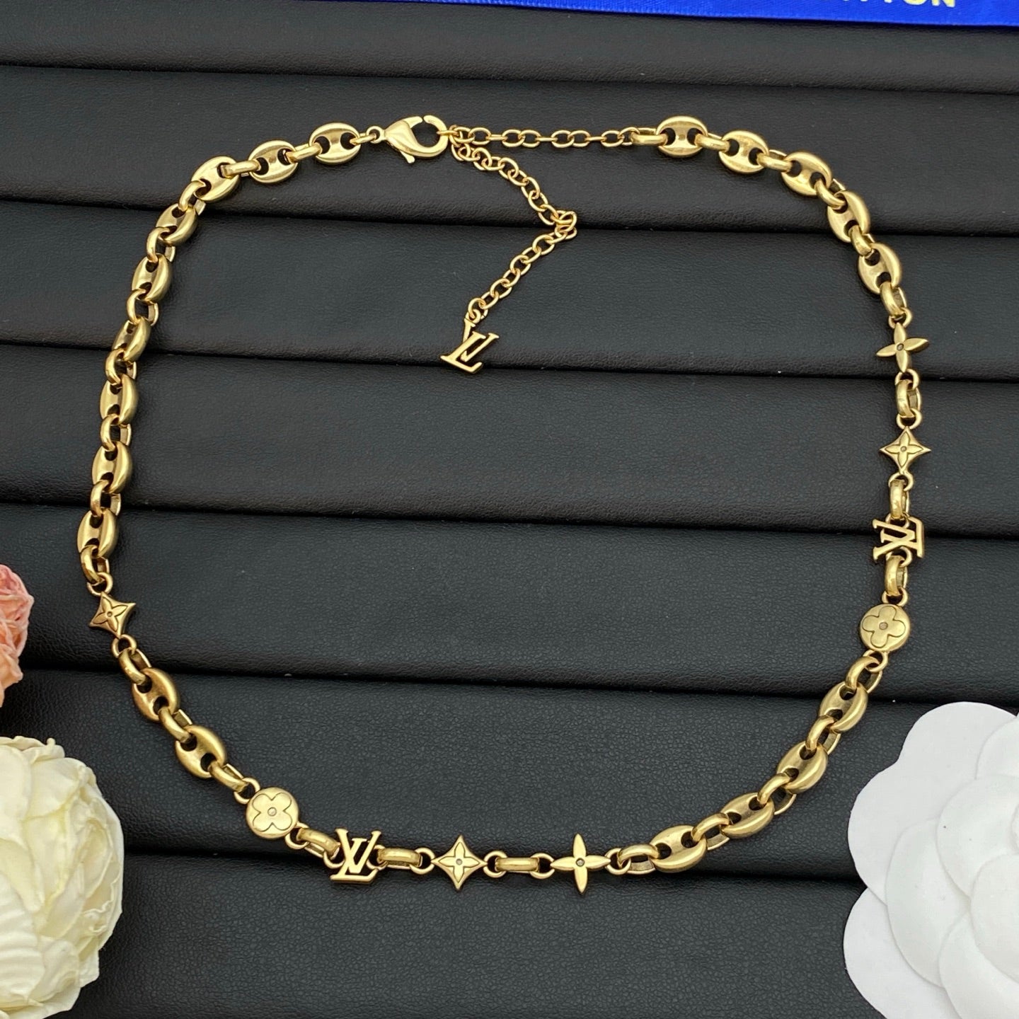 Mixed Charm Mariner Link Chain Necklace & Bracelet Set