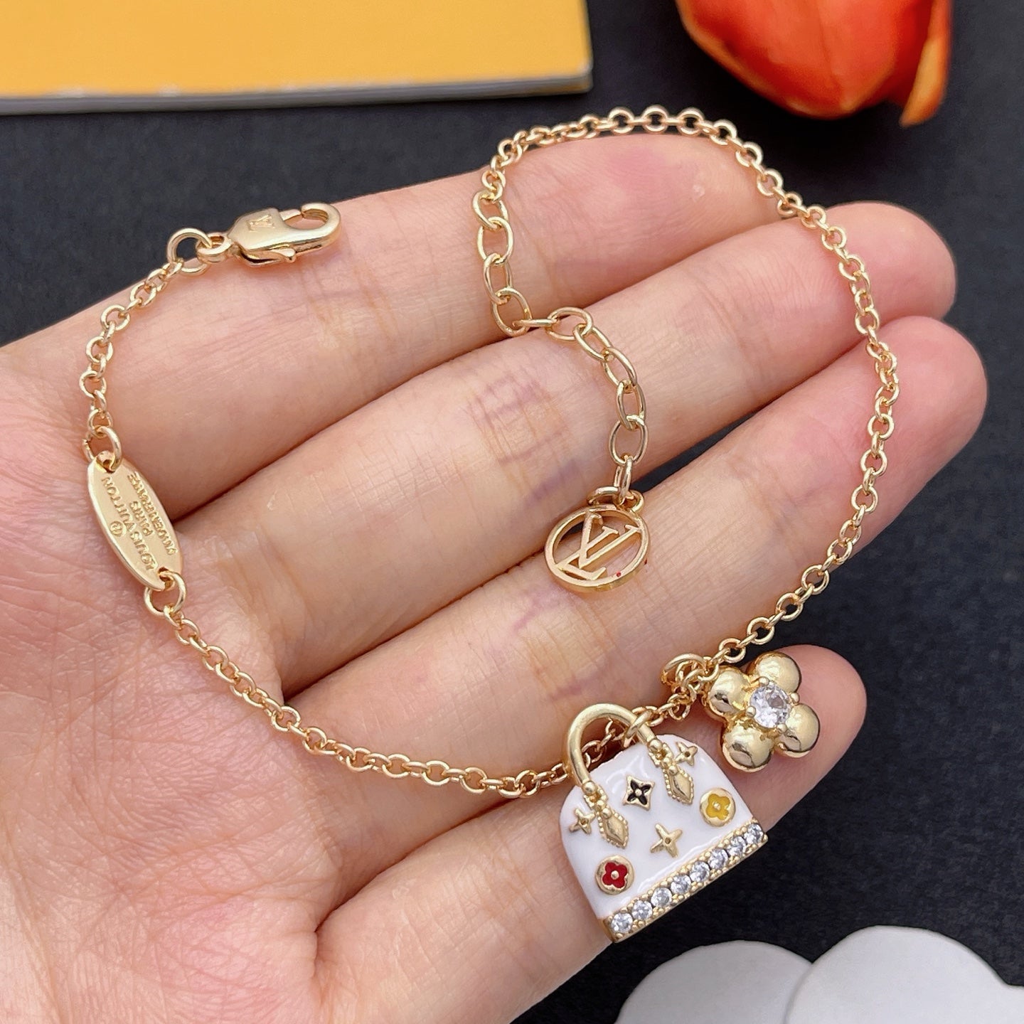 Sweet Monogram Mini Purse Charm Jewelry Set
