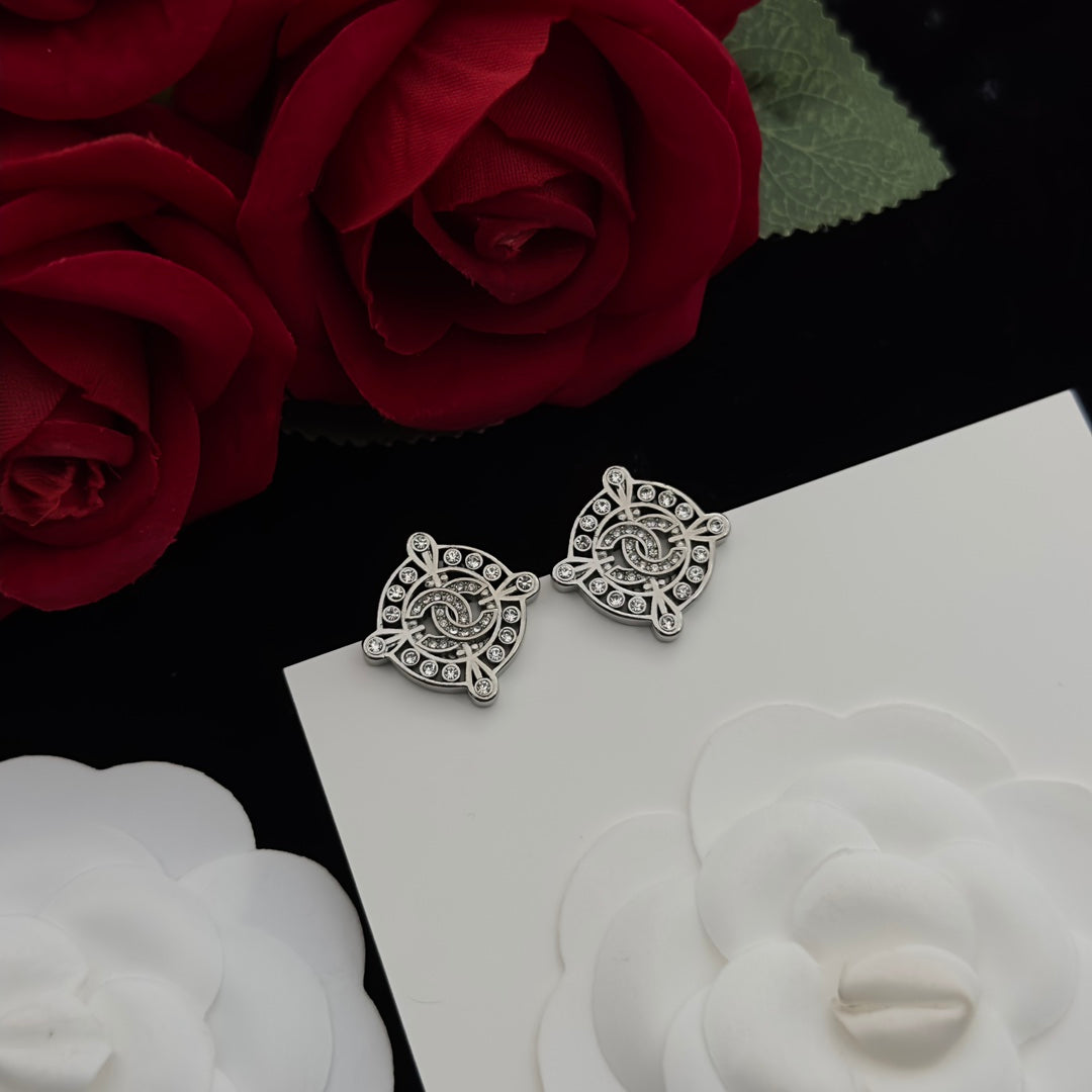 Crystal Floral Medallion Jewelry Set