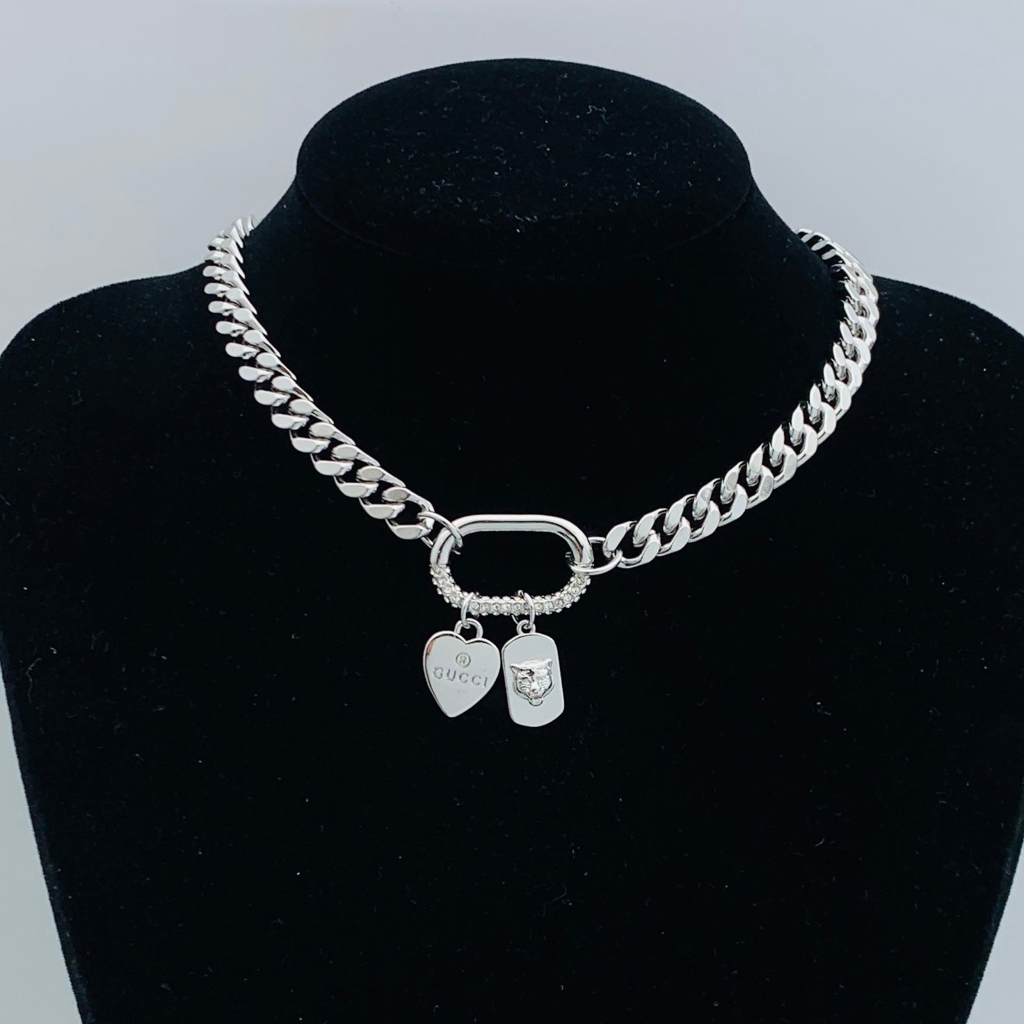 Heart-Shaped Pendant and Chain Set
