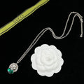 Silver Lion Head Crystal Jewelry Set