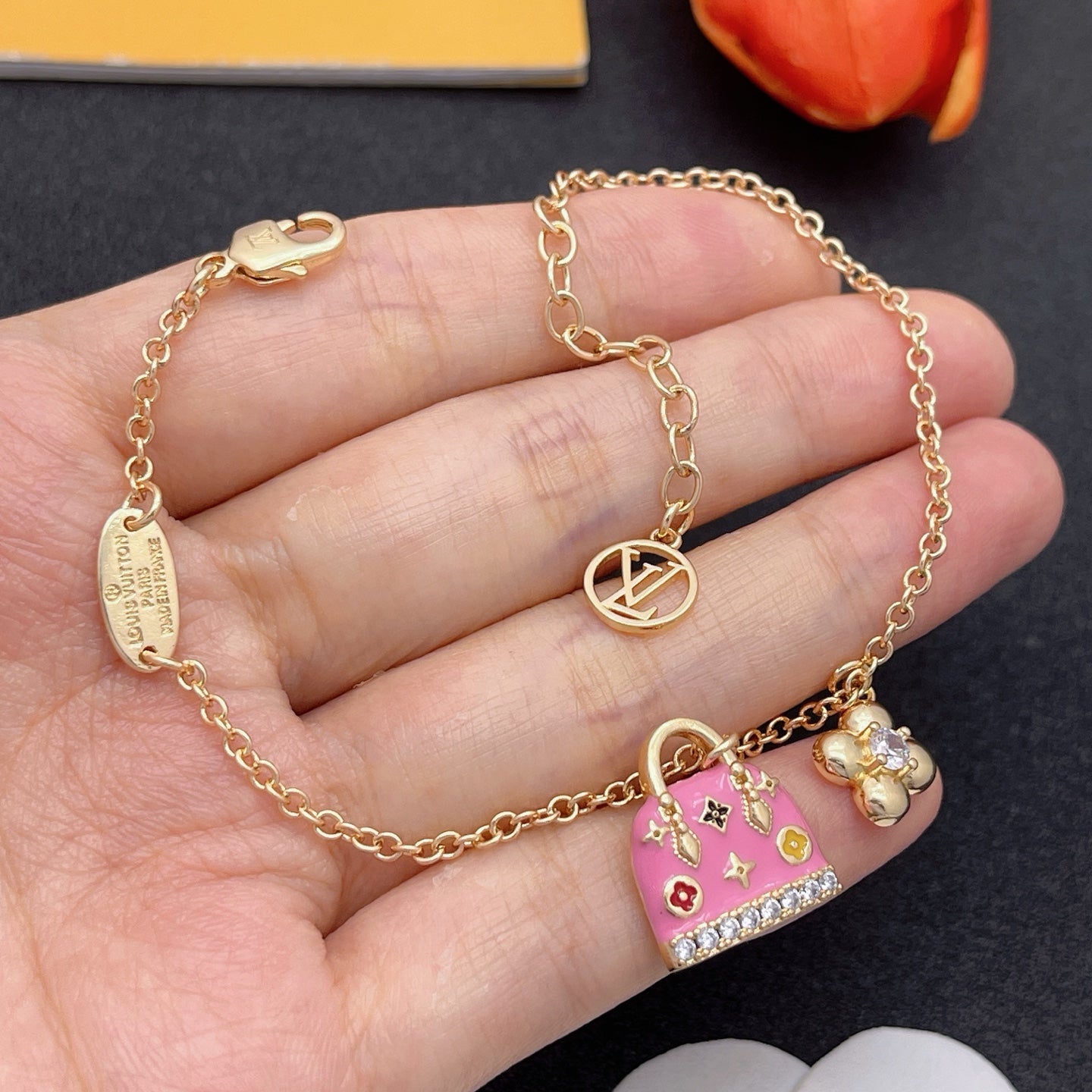 Sweet Monogram Mini Purse Charm Jewelry Set