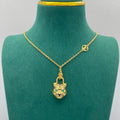 Tiger Face Lock Charm Pendant Necklace