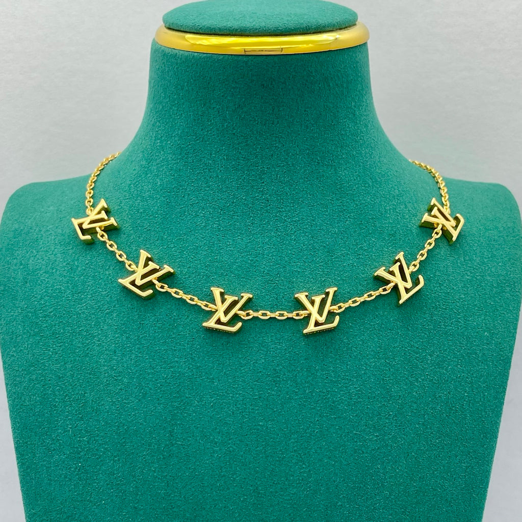 Multi-Letter Charm Station Necklace