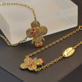 Iced Out Elephant Charm Jewelry Set