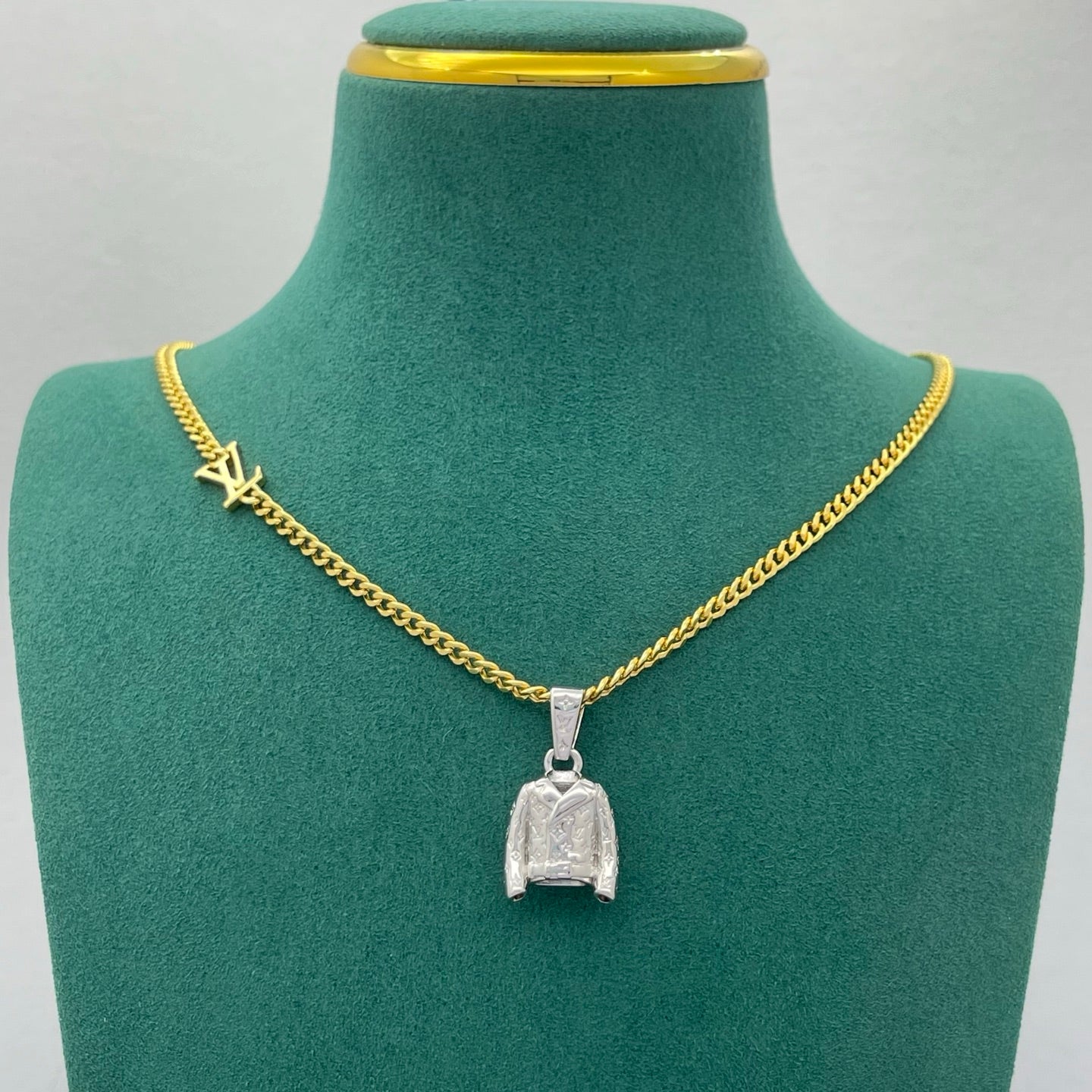 Monogram Jacket Pendant Necklace