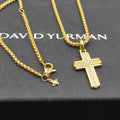 CZ Cross Box Chain Necklace
