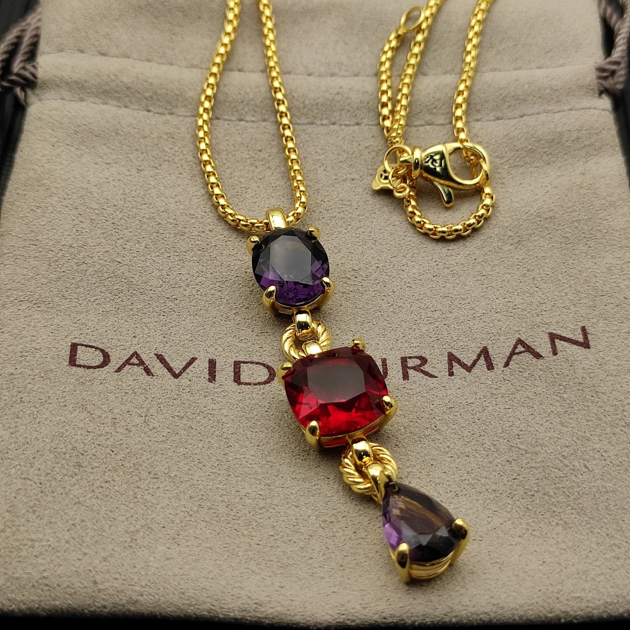 Colorful Gemstone Rope Chain Bracelet
