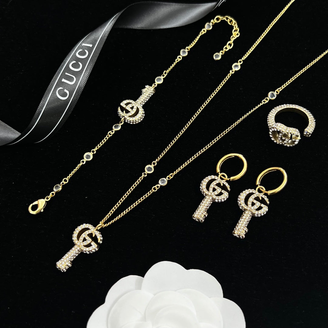 Crystal Key Logo Jewelry Set