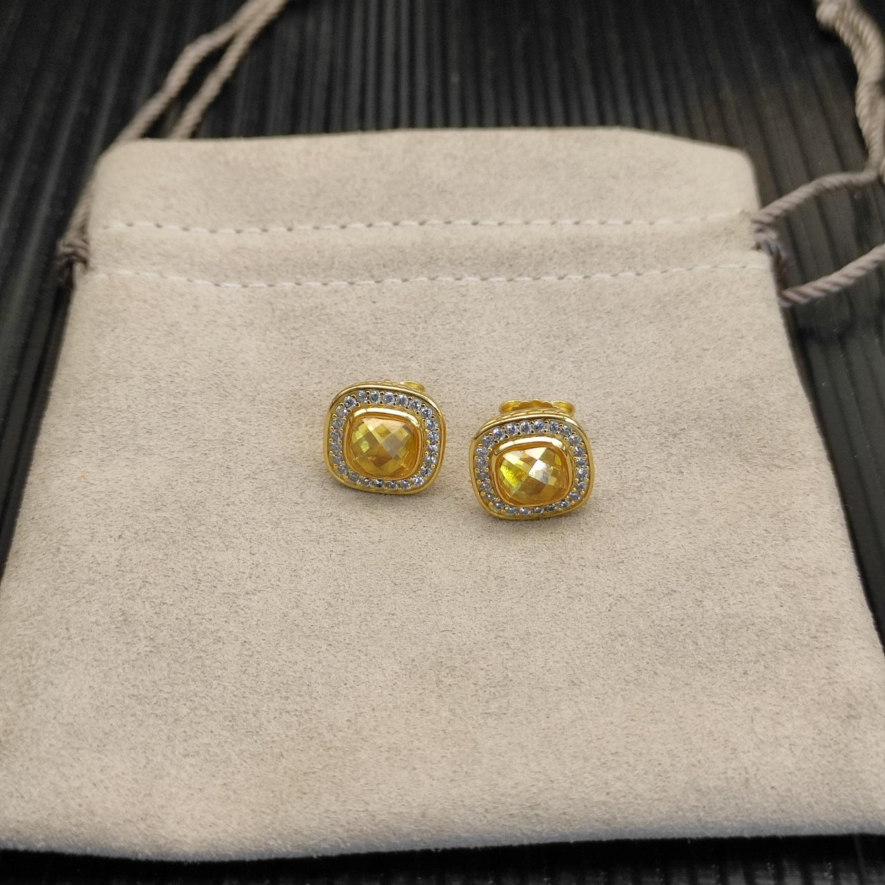 Multi-Color Cushion Stone Pavé Set