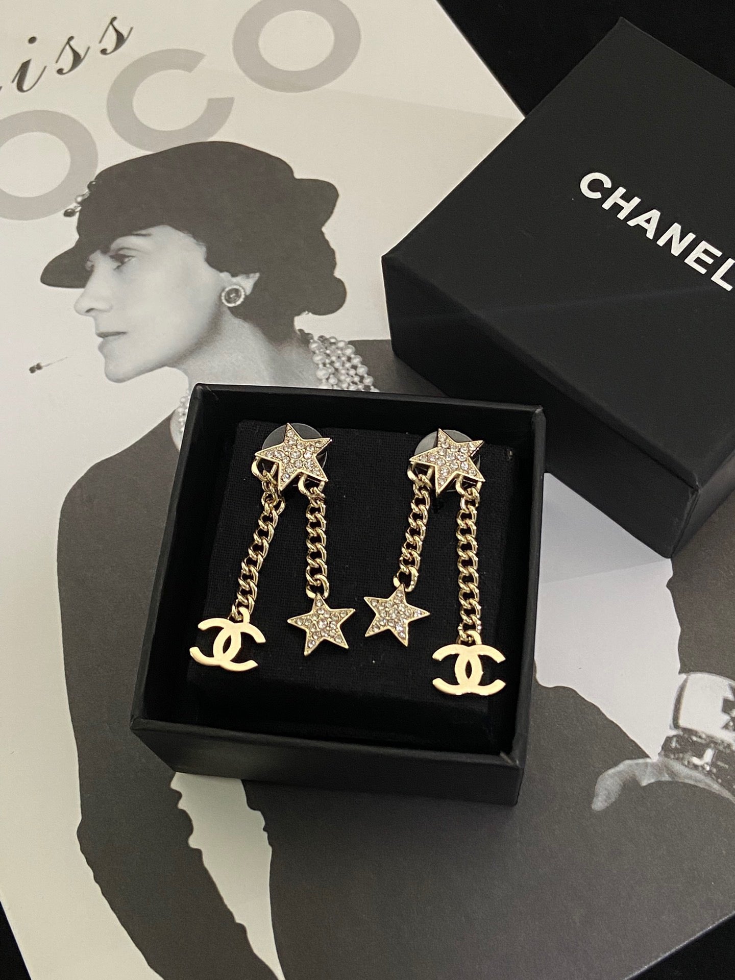 Designer-Inspired CC Star Gold Jewelry Collection Set