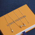 Crystal Pavé LV Letter Logo Jewelry Set
