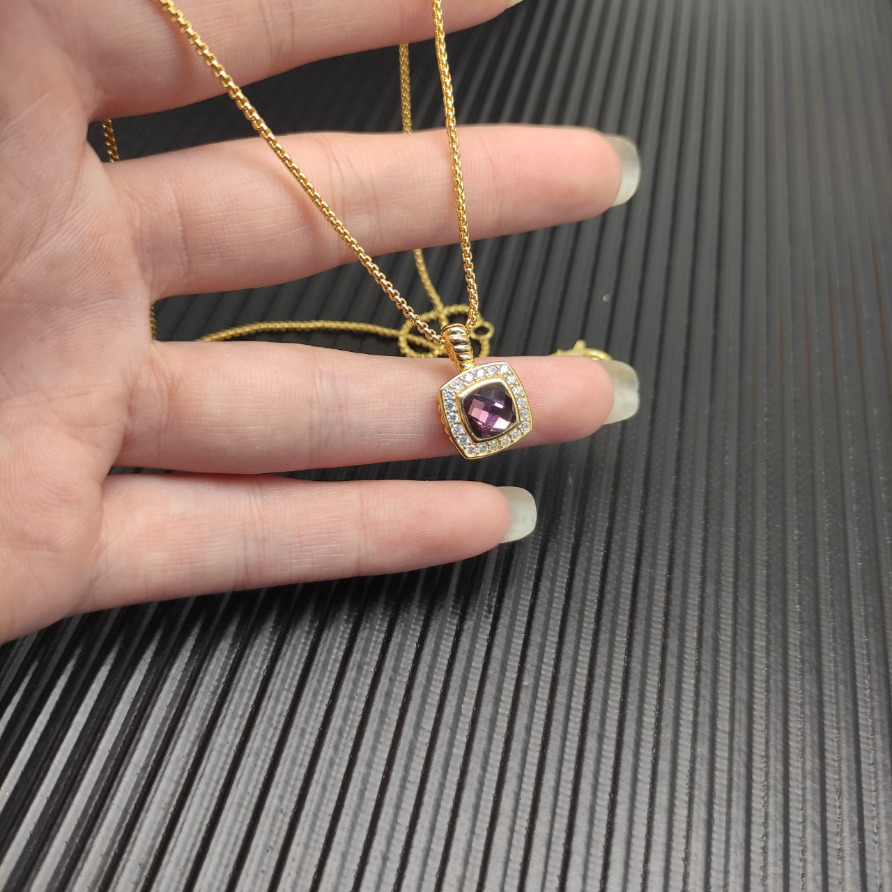Multi-Color Cushion Stone Pavé Set
