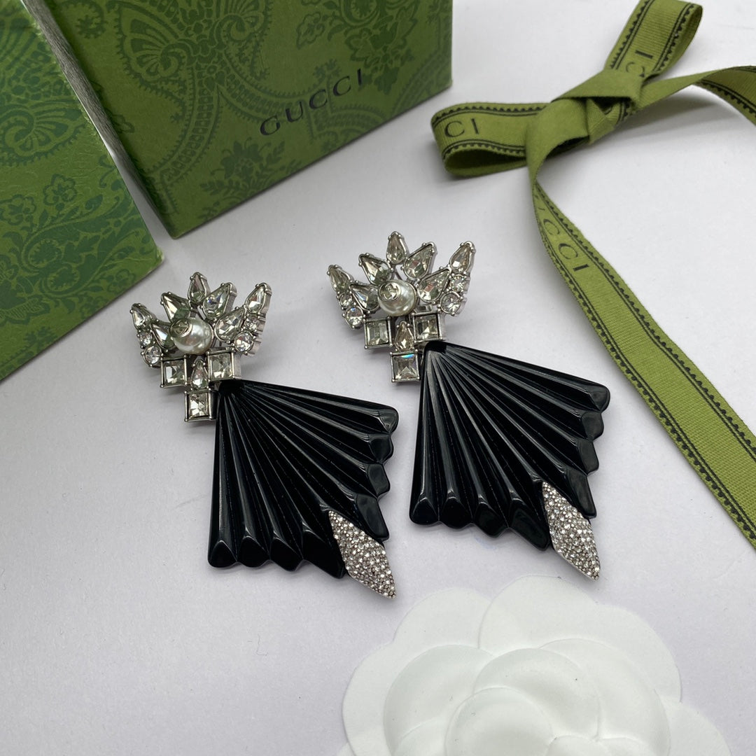 Art Deco Fan Drop Jewelry Set