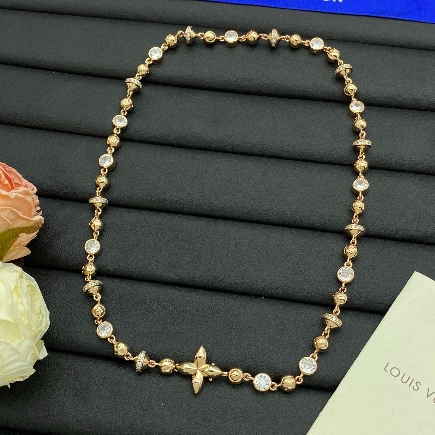 Crystal Bezel & Four-Petal Star Charm Full Station Set