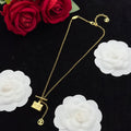 Miniature Luggage Charm Necklace & Earring Set