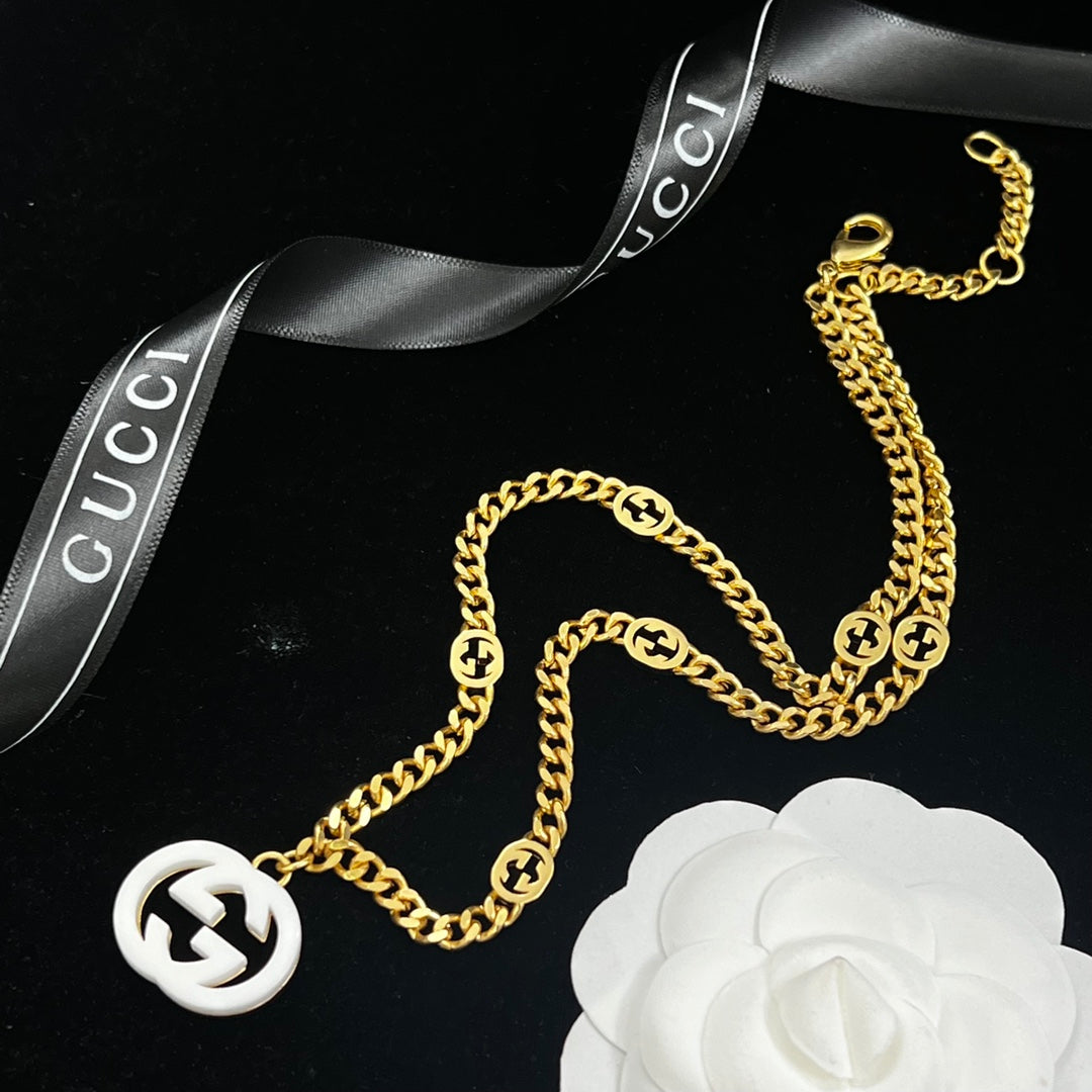 Resin Logo Cuban Chain Jewelry Set