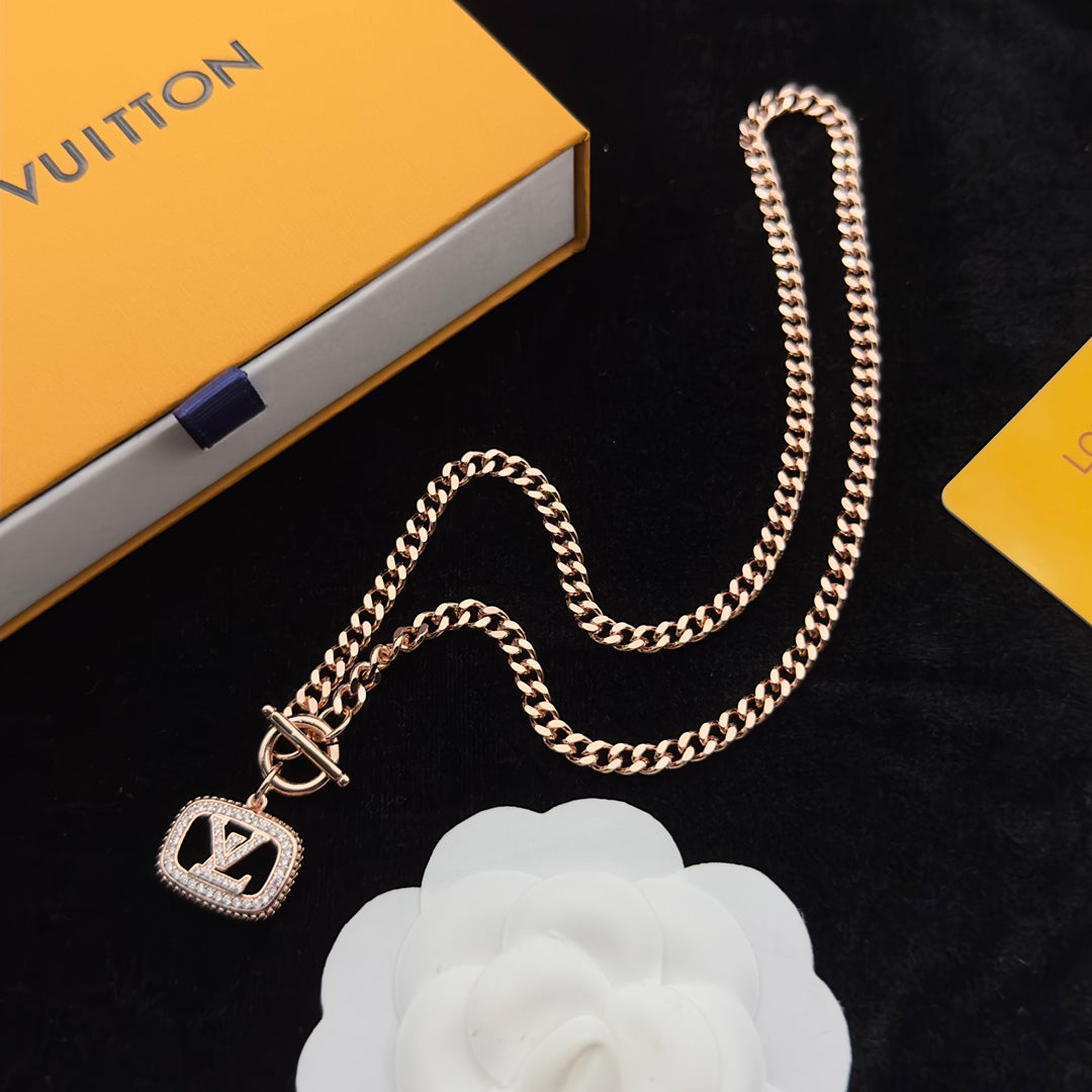 Chunky Cuban Chain Toggle Clasp Jewelry Set