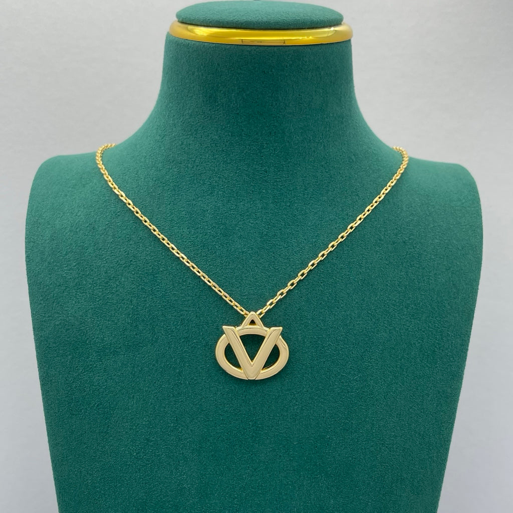 Minimalist V-Letter Logo 4-Piece Jewelry Set