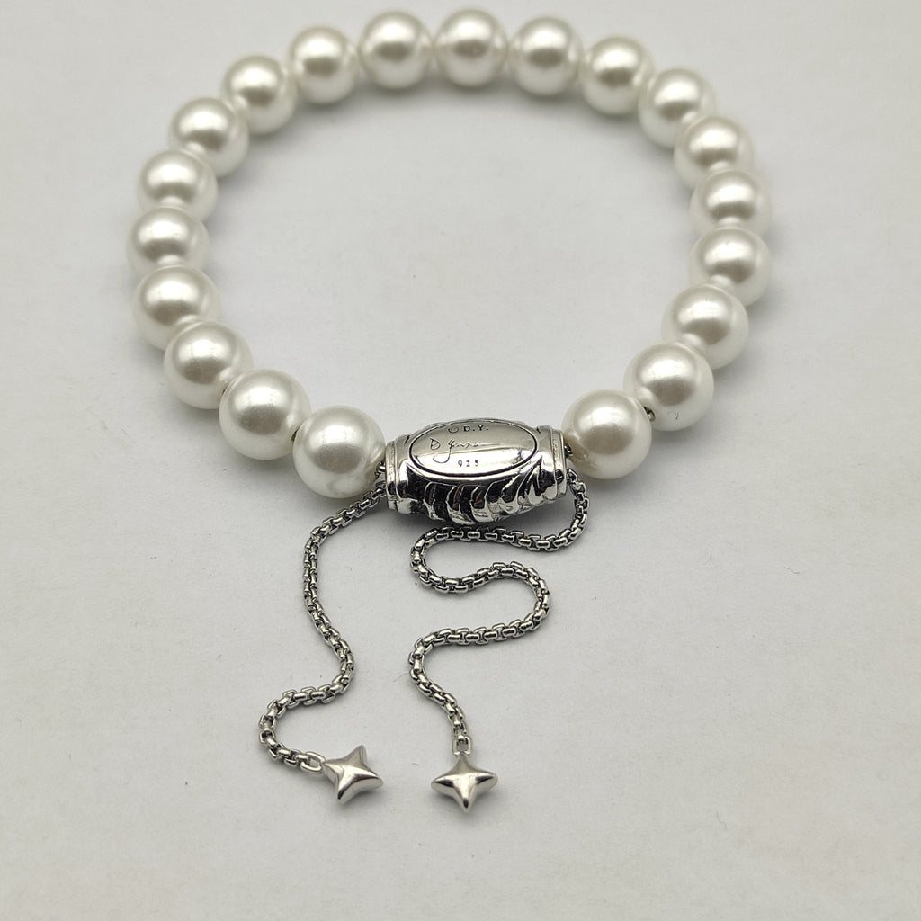 Natural Gemstone Bead Stretch Bracelet with Star Charm