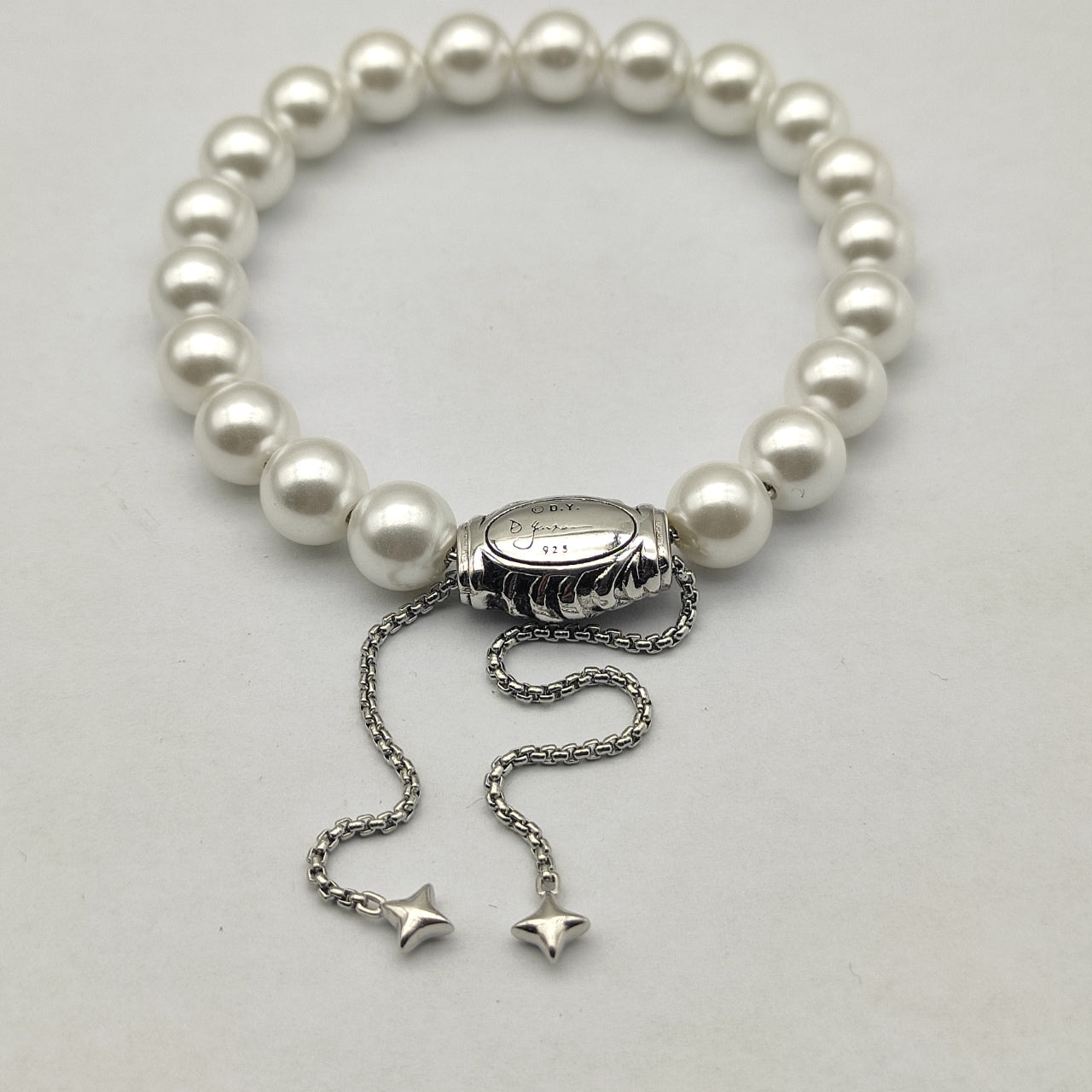 Natural Gemstone Bead Stretch Bracelet with Star Charm