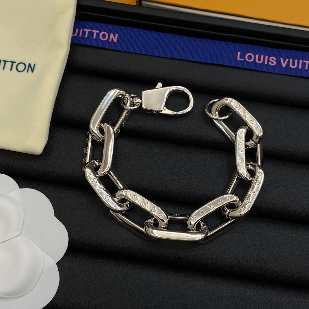 Bold Monogram Chain Link Jewelry Set