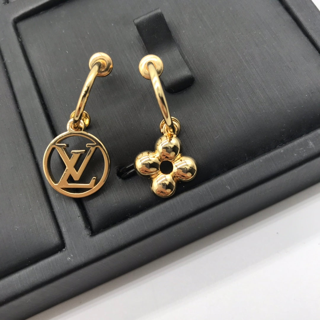 Classic Monogram Flower & Logo Charm 3-Piece Jewelry Set