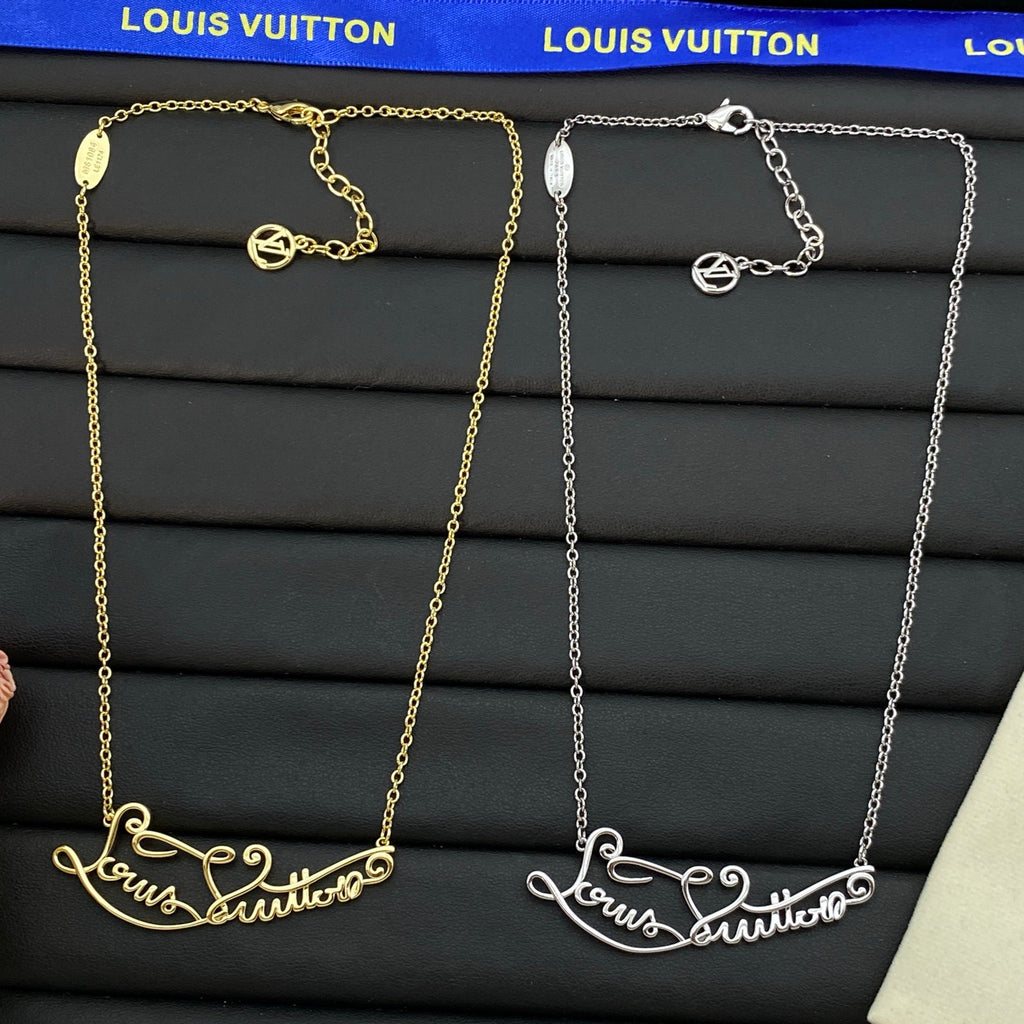 Custom Script Name Wire Pendant Necklace