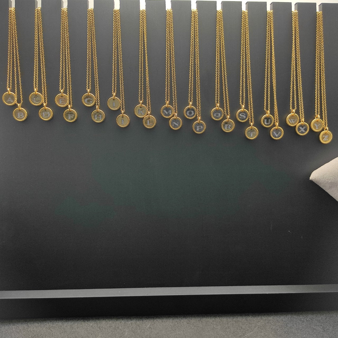 A-Z Initial Coin Charm Necklace