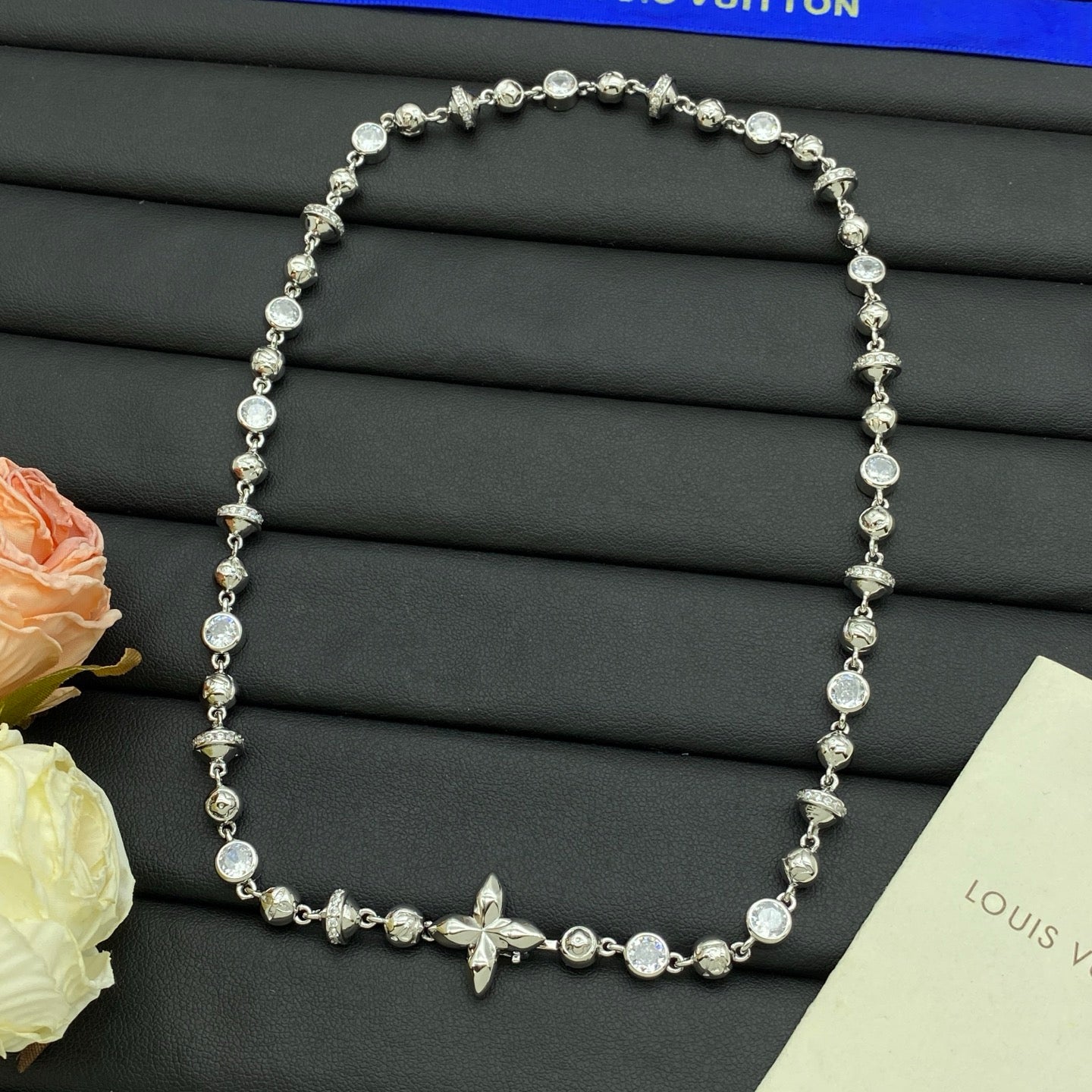 Crystal Bezel & Four-Petal Star Charm Full Station Set