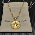 Compass Rose Medallion Pendant Necklace