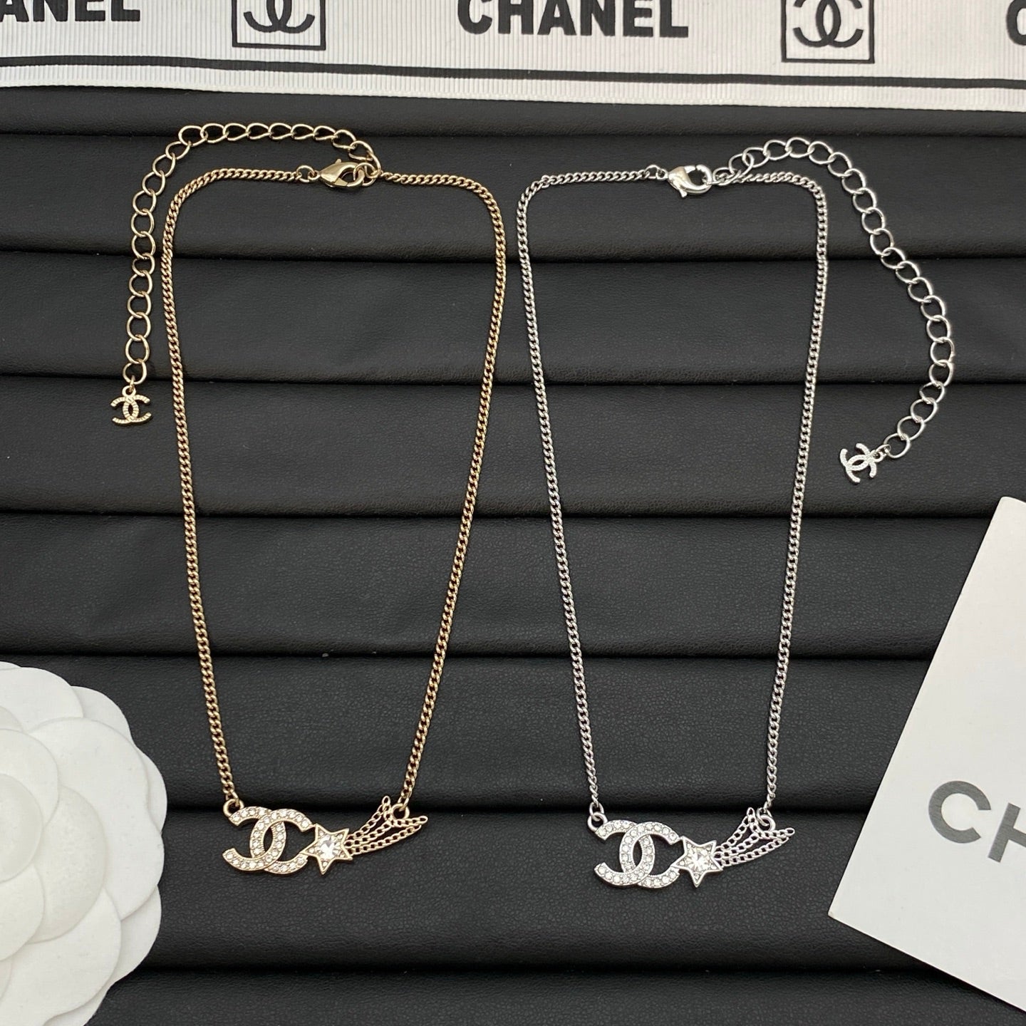 Crystal Double-C Star Shooting Necklace