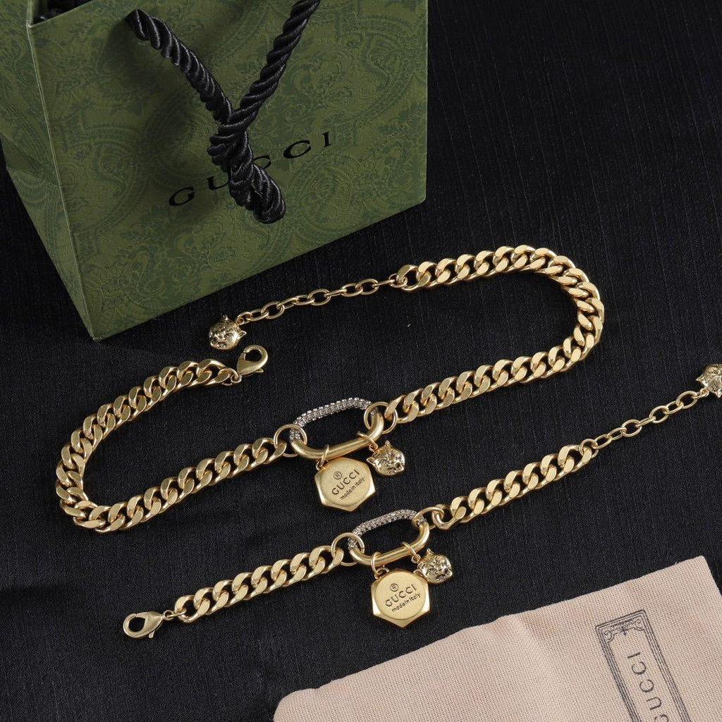 Cube Pendant and Chain Set
