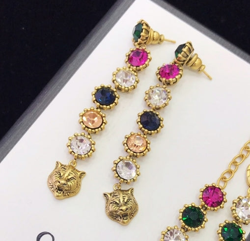 Rainbow Multicolor Crystal Tennis Necklace & Bracelet Set