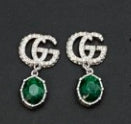 Crimson Crystal Pavé Logo Station Necklace & Bracelet Set with Drop Earrings
